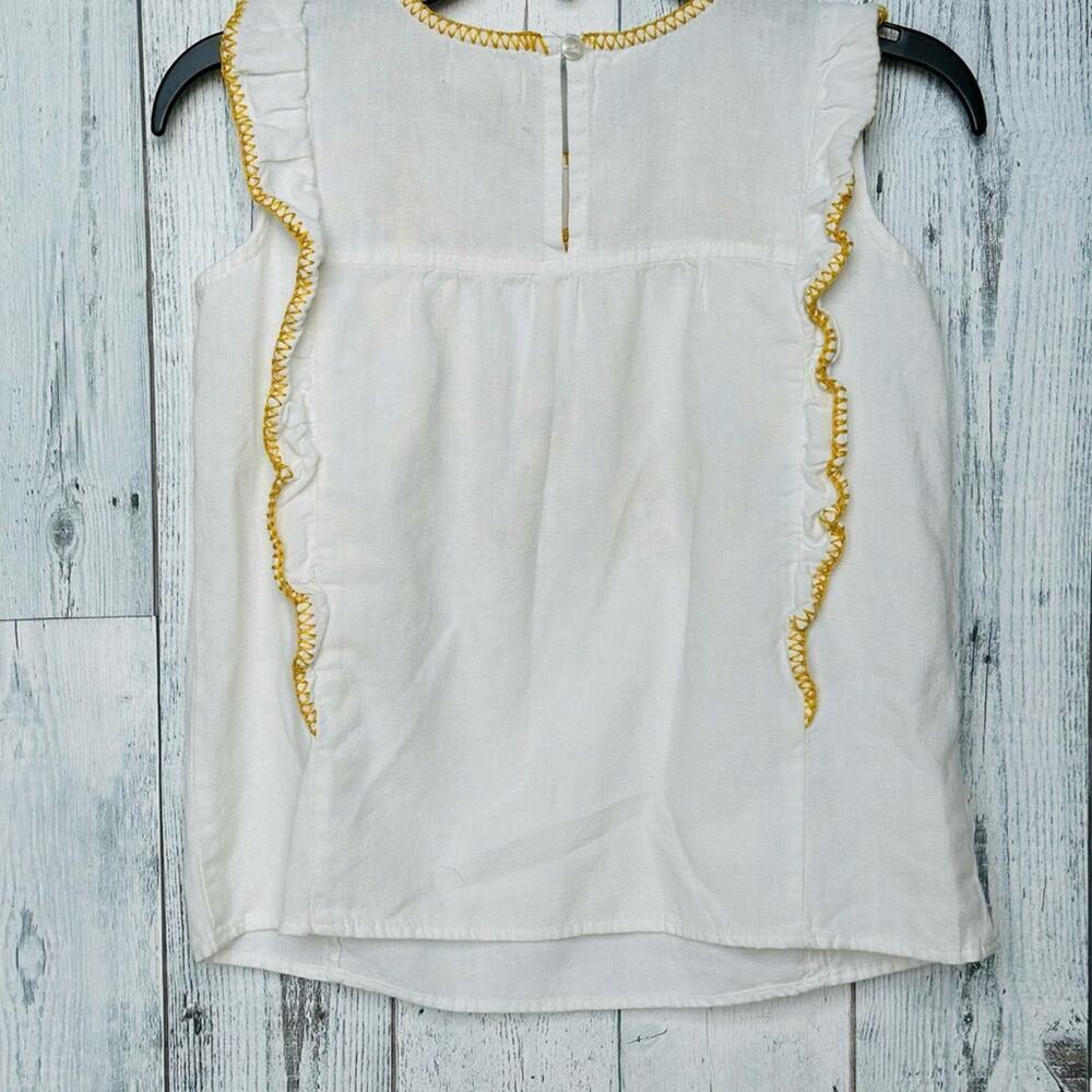 Cotton & Rye Embroidered Ruffle Tank Top Girls Size 7 - Picture 4 of 9